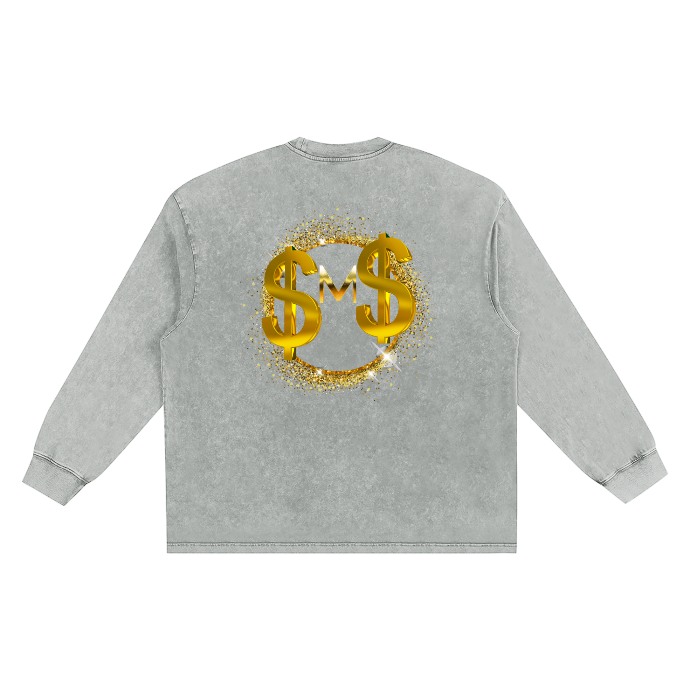 Silently Moving Successfully Snow Washed Oversize Long Sleeve T-shirt