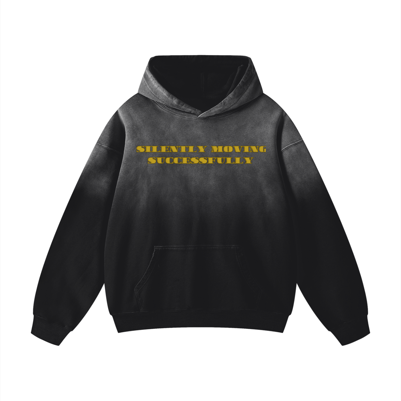 Silently Moving Successfully Heavyweight Sunfade Oversized Hoodie