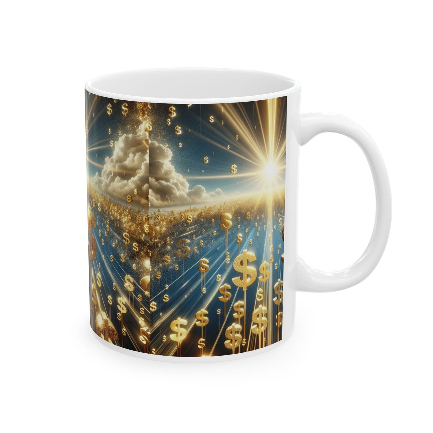 Money Motivational Ceramic Mug - Perfect for Home or Office, Great Gift for Entrepreneurs, Coffee Lovers, Inspirational Decor, 11oz & 15oz