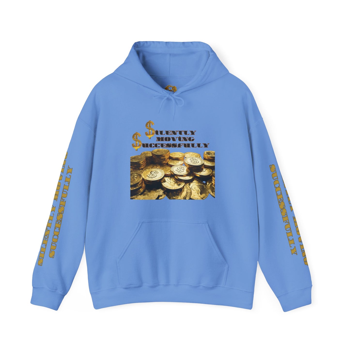 SMS Success & Wealth Logo Sleeve Hoodie - Silently Moving Successfully