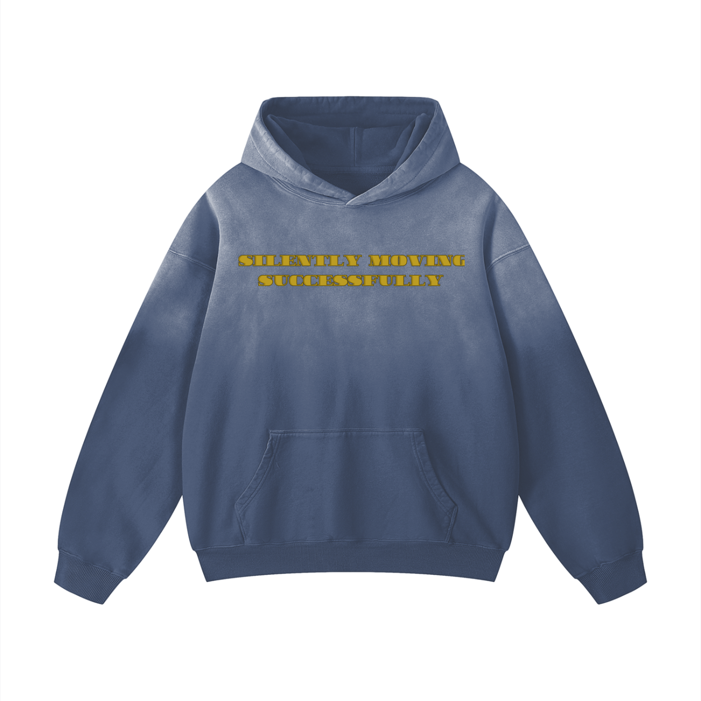 Silently Moving Successfully Heavyweight Sunfade Oversized Hoodie
