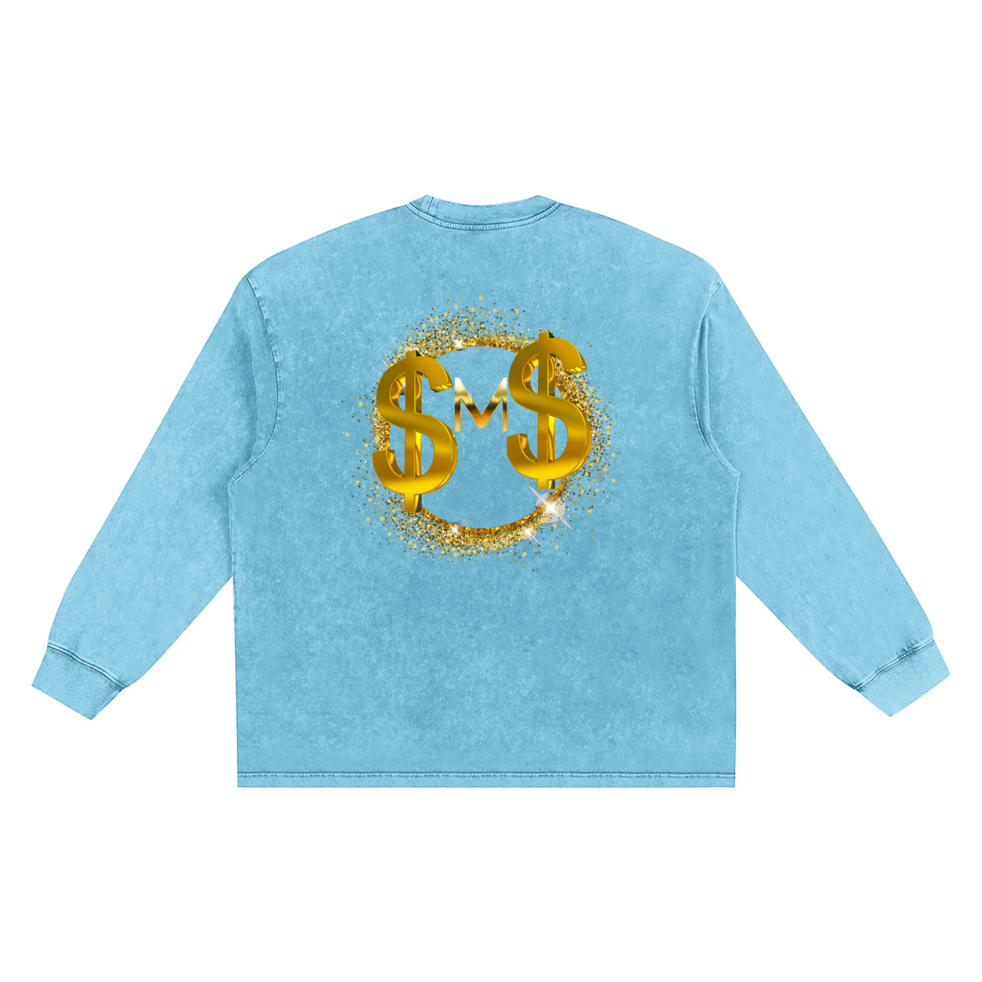 Silently Moving Successfully Snow Washed Oversize Long Sleeve T-shirt