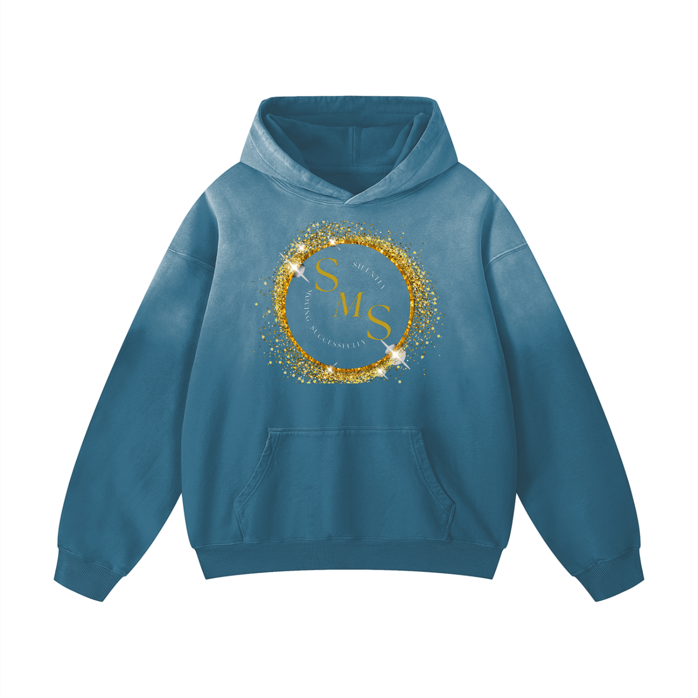 Silently Moving Successfully Heavyweight Sunfade Oversized Hoodie