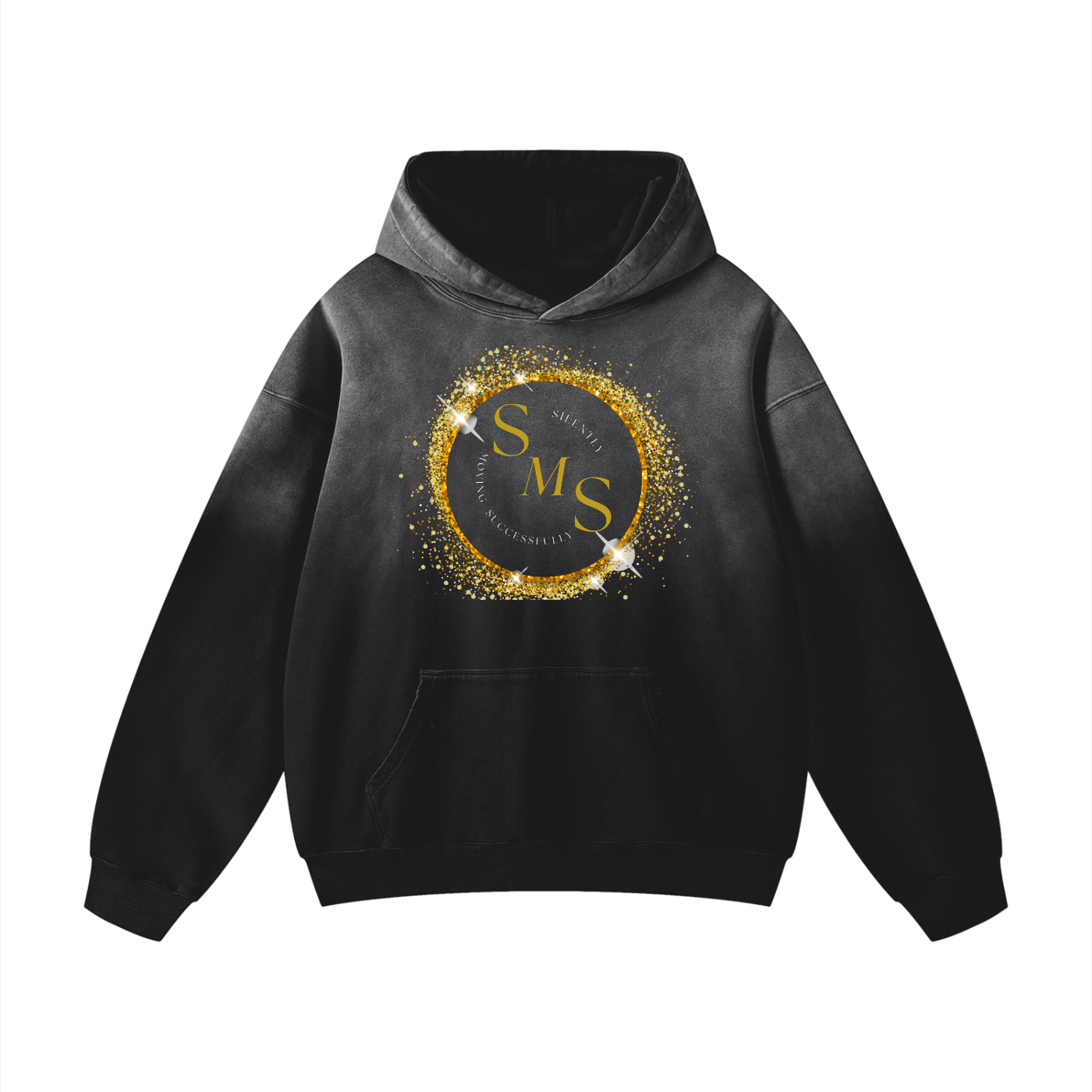 Silently Moving Successfully Heavyweight Sunfade Oversized Hoodie