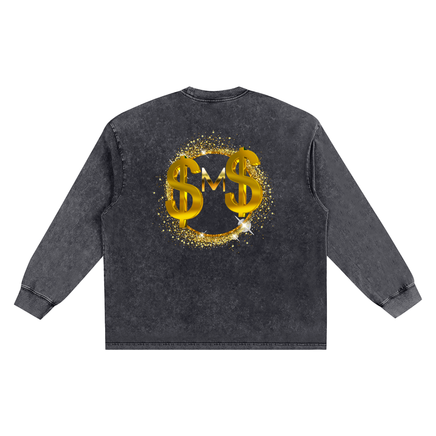 Silently Moving Successfully Snow Washed Oversize Long Sleeve T-shirt