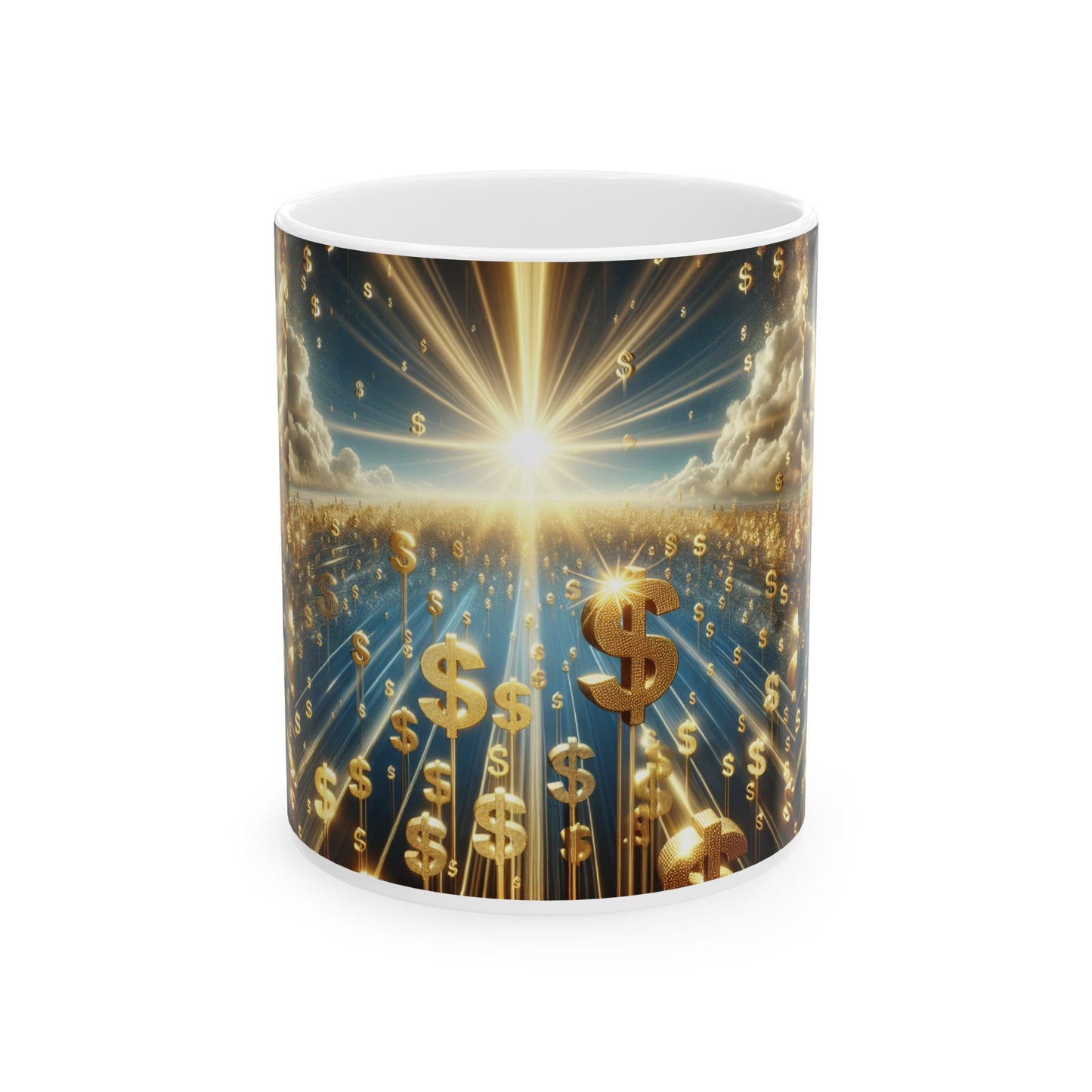 Money Motivational Ceramic Mug - Perfect for Home or Office, Great Gift for Entrepreneurs, Coffee Lovers, Inspirational Decor, 11oz & 15oz