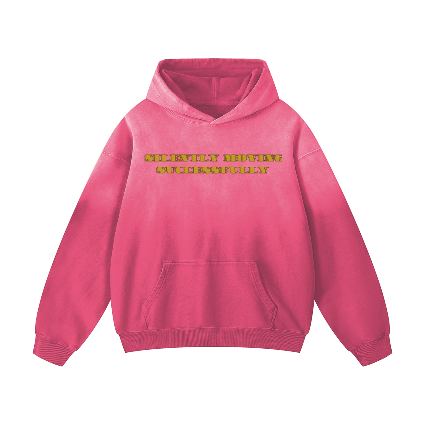 Silently Moving Successfully Heavyweight Sunfade Oversized Hoodie