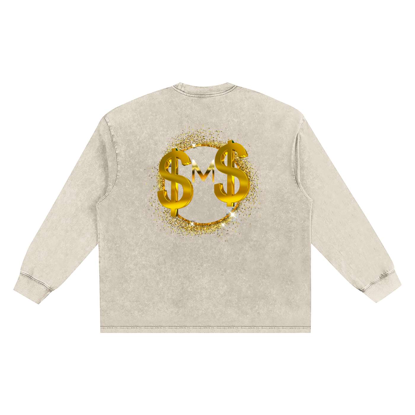 Silently Moving Successfully Snow Washed Oversize Long Sleeve T-shirt