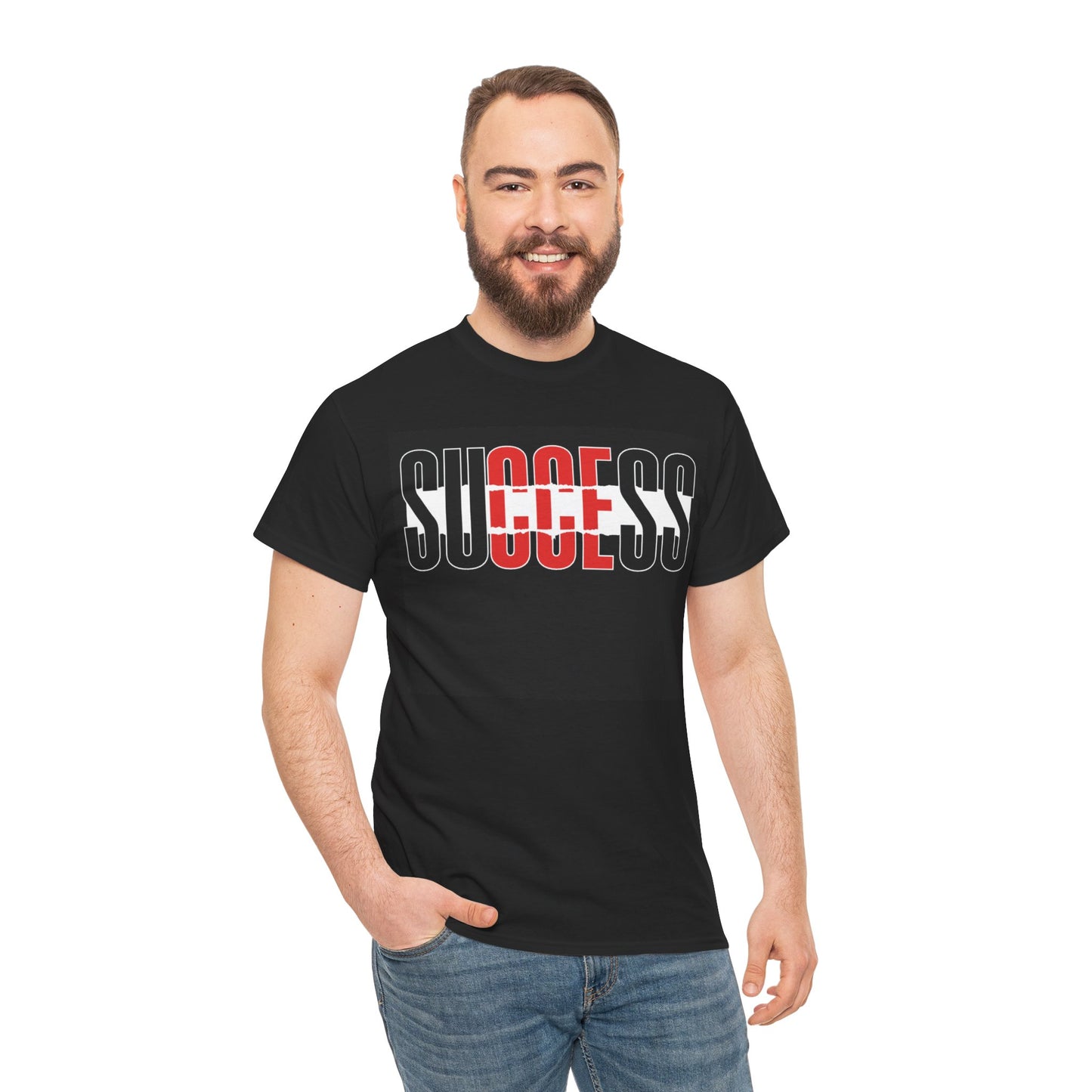 Motivational "Success" Unisex Heavy Cotton Tee