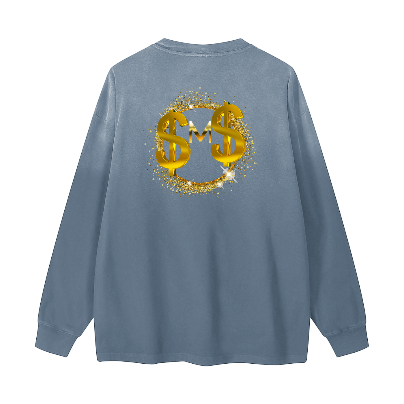Silently Moving Successfully Gradient Vintage Washed Long Sleeve Tee - 270 GSM