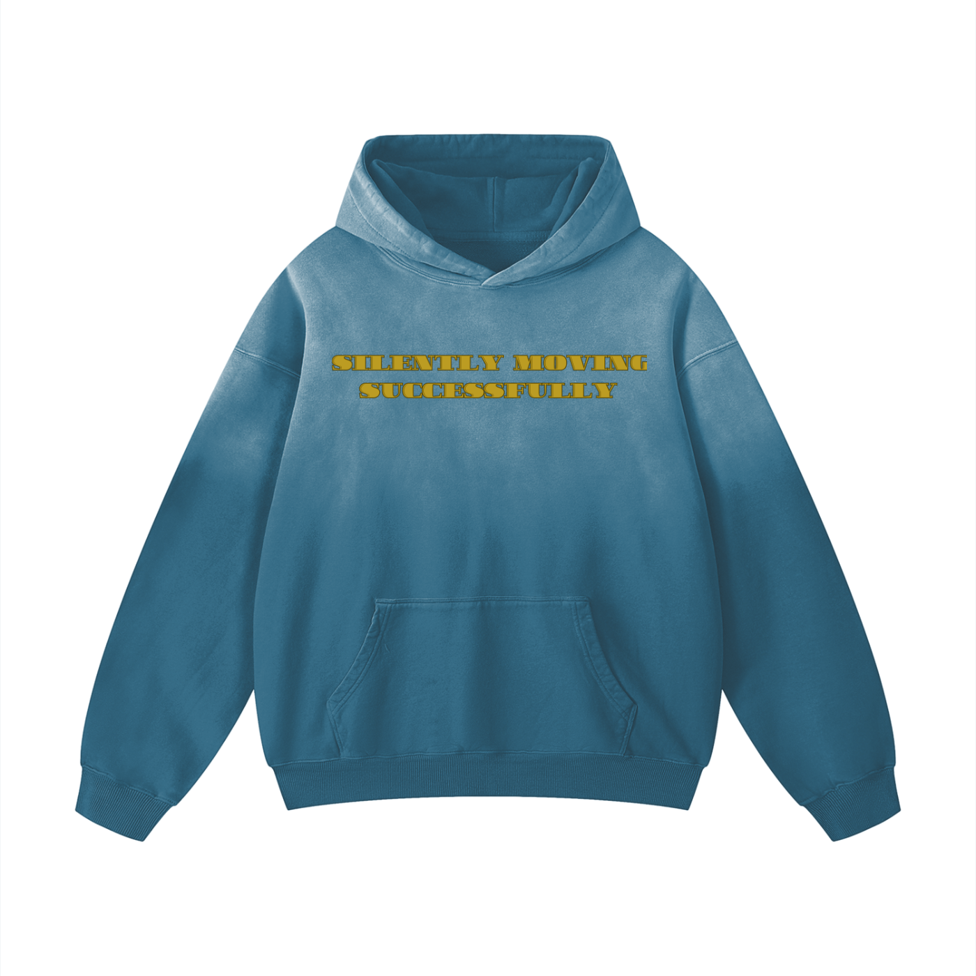 Silently Moving Successfully Heavyweight Sunfade Oversized Hoodie