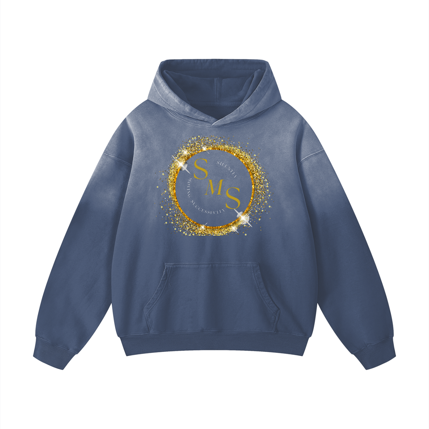 Silently Moving Successfully Heavyweight Sunfade Oversized Hoodie