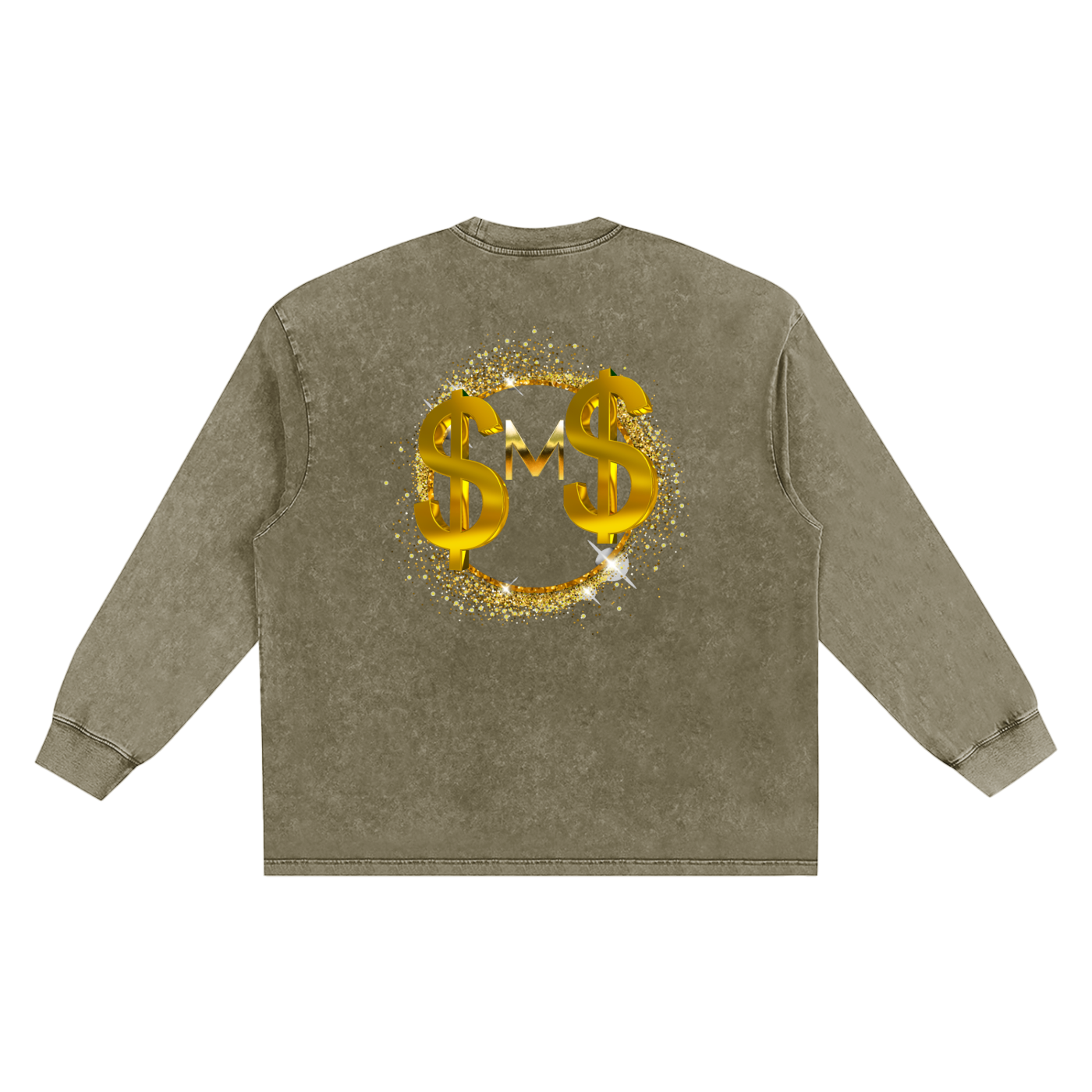 Silently Moving Successfully Snow Washed Oversize Long Sleeve T-shirt