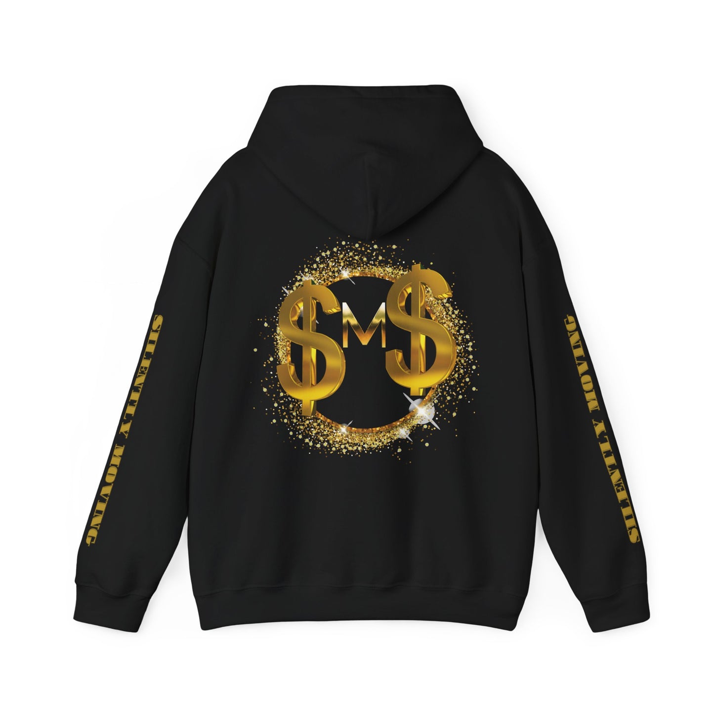 Silently Moving Successfully Logo Sleeve Hoodie - Silently Moving Successfully