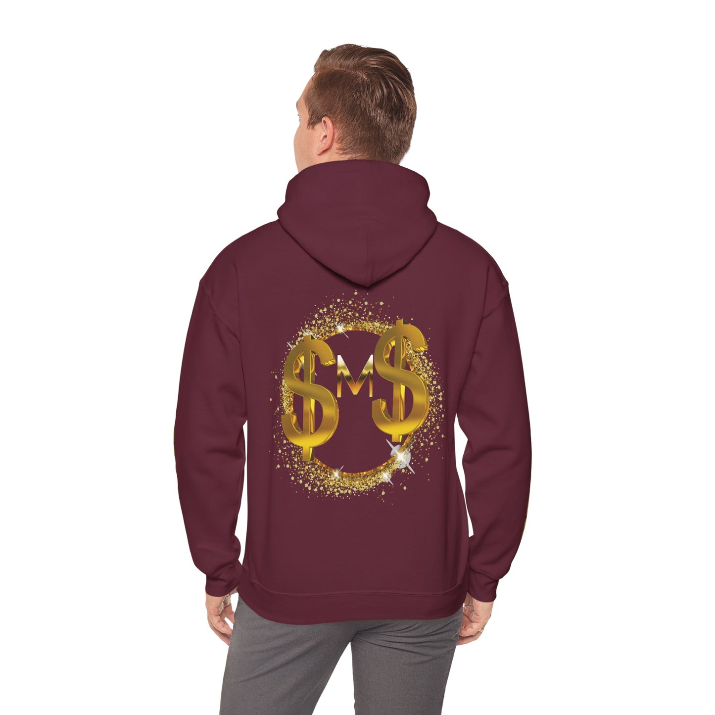 SMS Success & Wealth Logo Sleeve Hoodie - Silently Moving Successfully