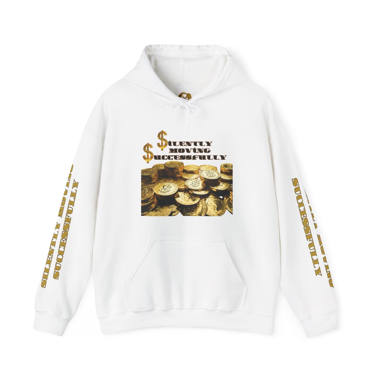 SMS Success & Wealth Logo Sleeve Hoodie - Silently Moving Successfully