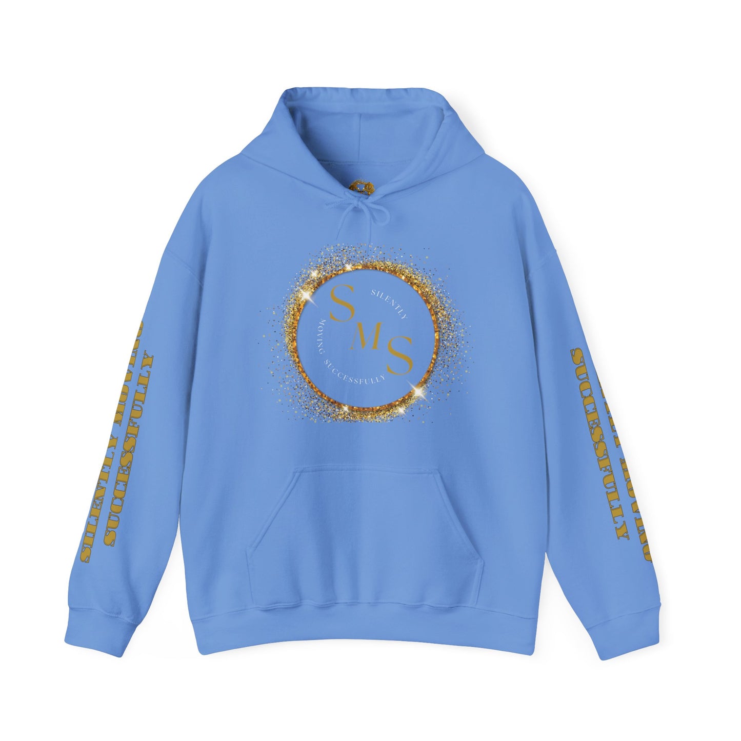 Silently Moving Successfully Logo Sleeve Hoodie - Silently Moving Successfully