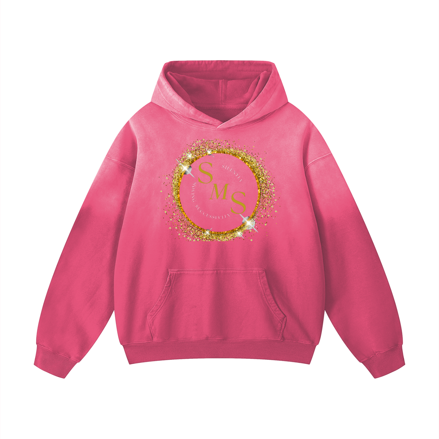 Silently Moving Successfully Heavyweight Sunfade Oversized Hoodie