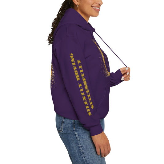 Silently Moving Successfully Logo Sleeve Hoodie - Silently Moving Successfully