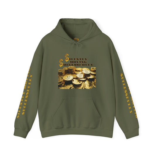 SMS Success & Wealth Logo Sleeve Hoodie - Silently Moving Successfully