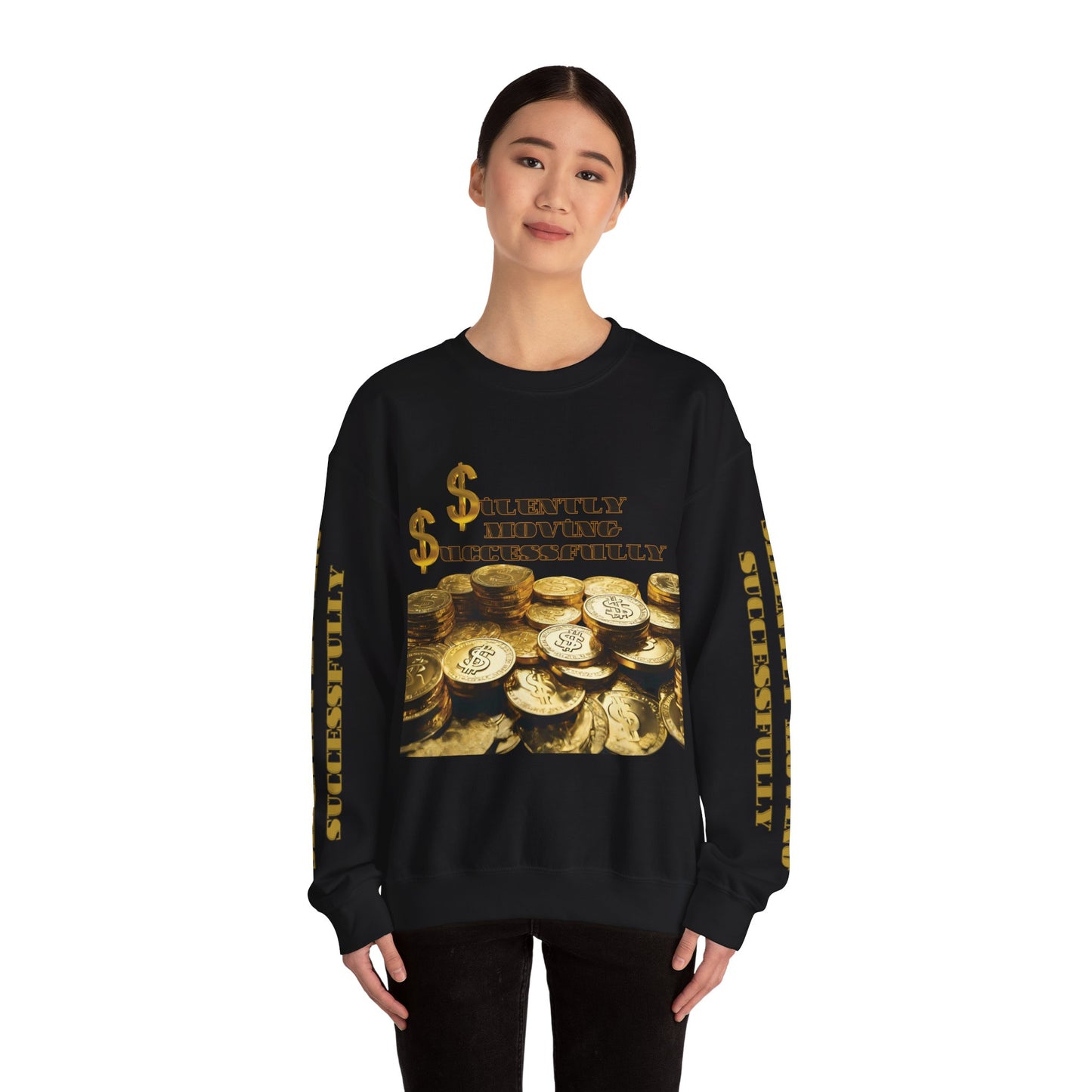 SMS Success & Wealth Logo Sleeve Crewneck Sweatshirt