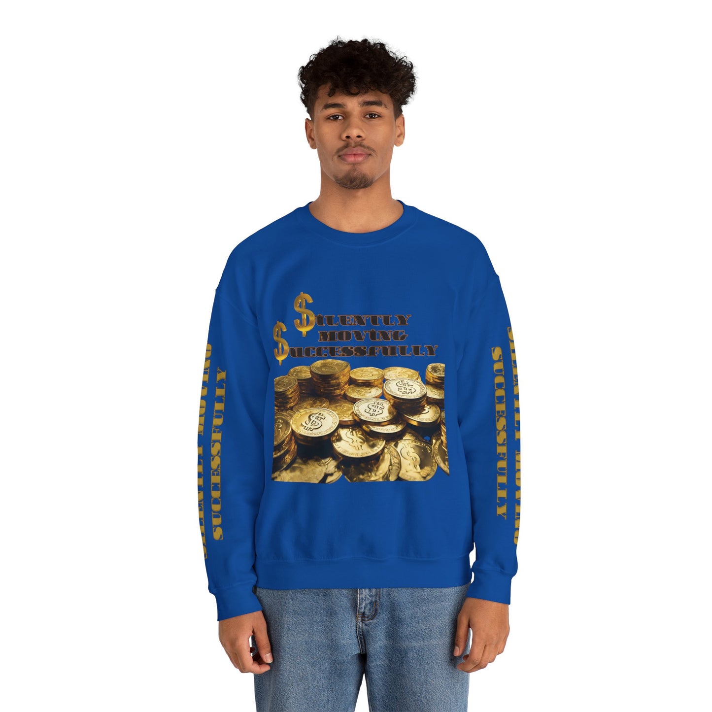 SMS Success & Wealth Logo Sleeve Crewneck Sweatshirt